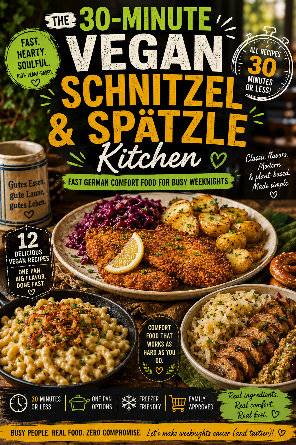 30 MINUTE VEGAN SCHNITZEL & SPATZLE KITCHEN