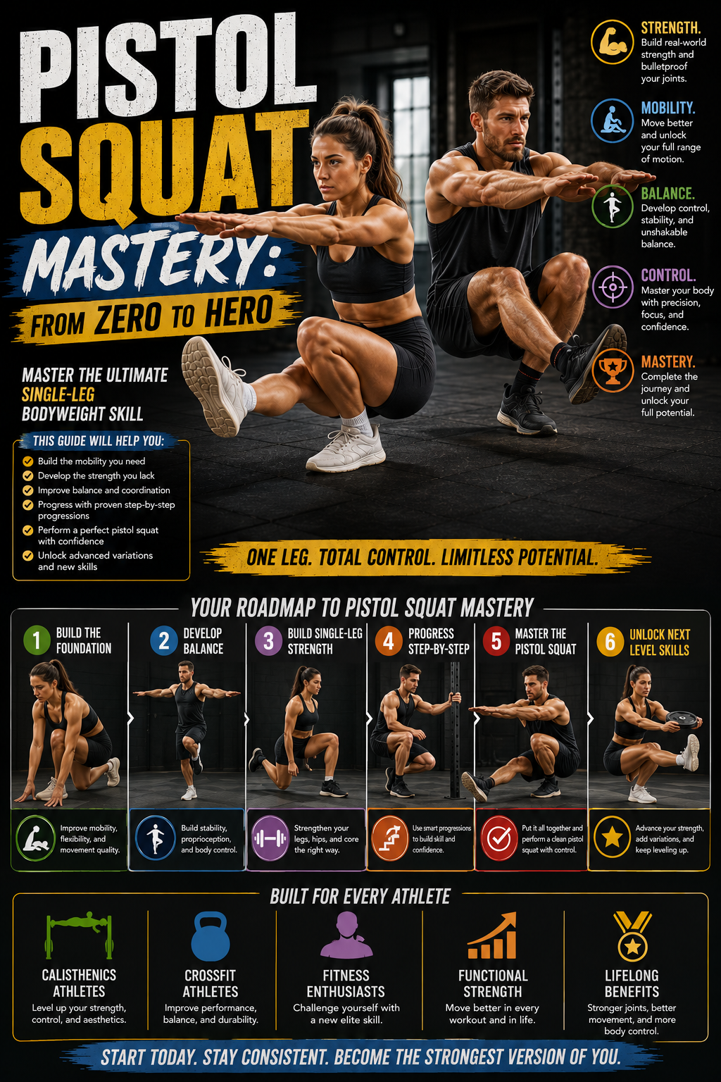 PISTOL SQUAT MASTERY